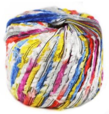 Euro Yarns Xanadu - White, Red, Yellow, Pink (Color #201) - FULL BAG SALE (5 Skeins)