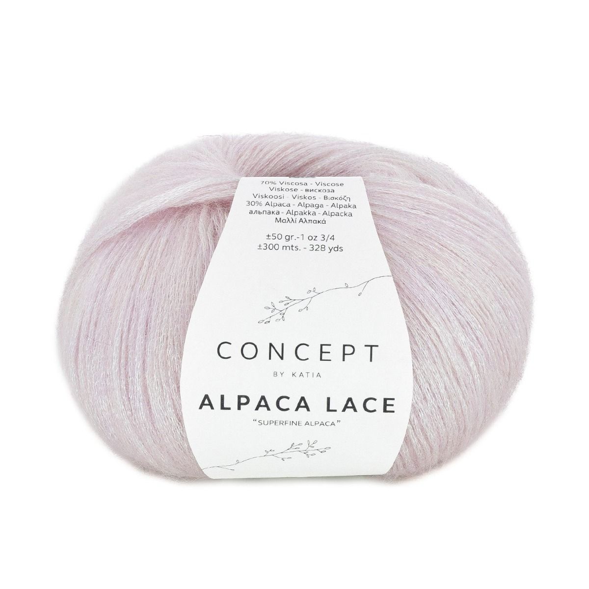 Katia Concept Alpaca Lace - Light Pink (Color #83) Knitting and Crochet yarn on sale at Little Knits