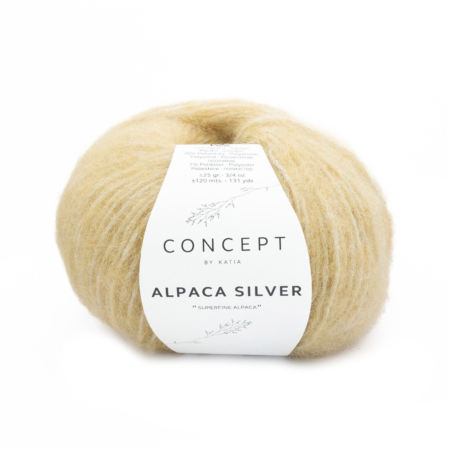 Katia Concept Alpaca Silver - Ivory-Silver (Color #281) knitting and crochet yarn on sale at little knits