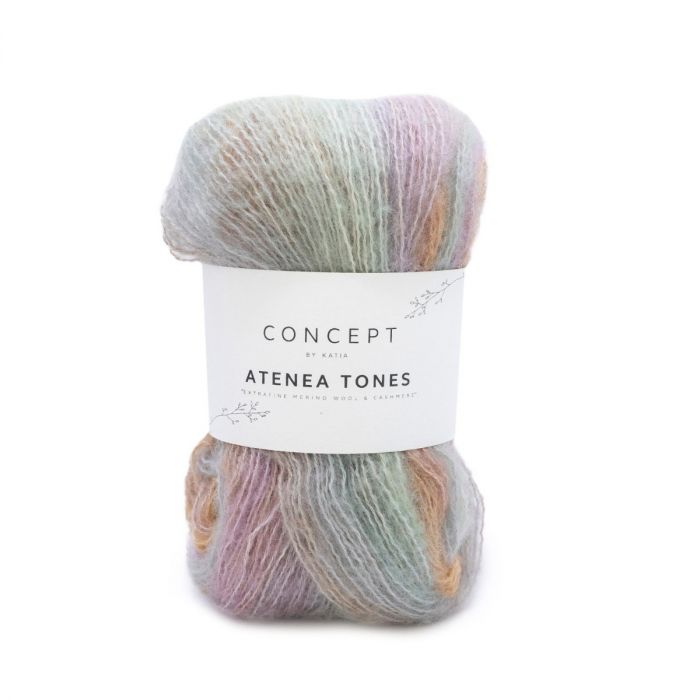 Katia Concept Atenea Tones - Rust/Mauve/Mint (Color #203) Knitting and Crochet yarn on sale at Little Knits