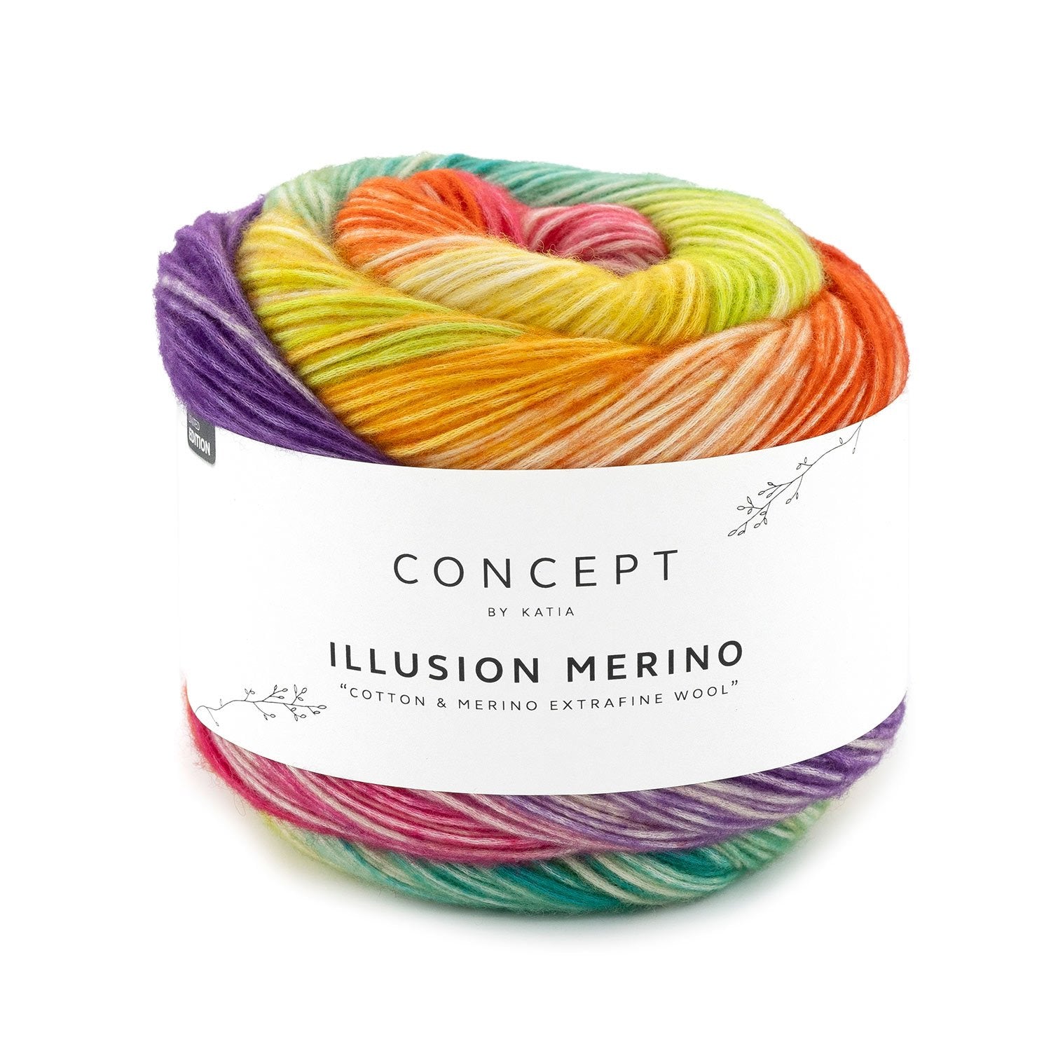 Katia Concept Illusion Merino - Rose-Blackberry-Petrol (Color #304) Knitting and Crochet Yarn on sale at Little Knits
