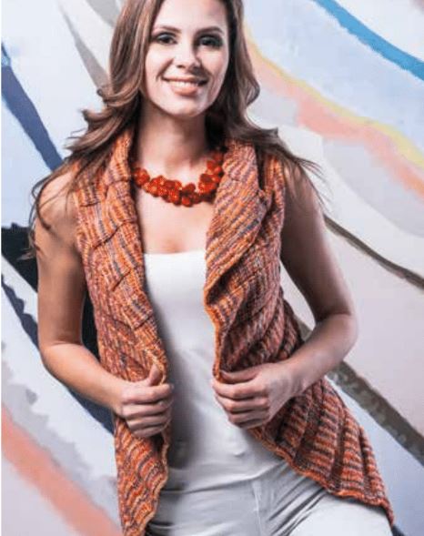 A Noro Nishiki Pattern - Yoko Waistcoat (PDF) knitting pattern on sale at Little Knits