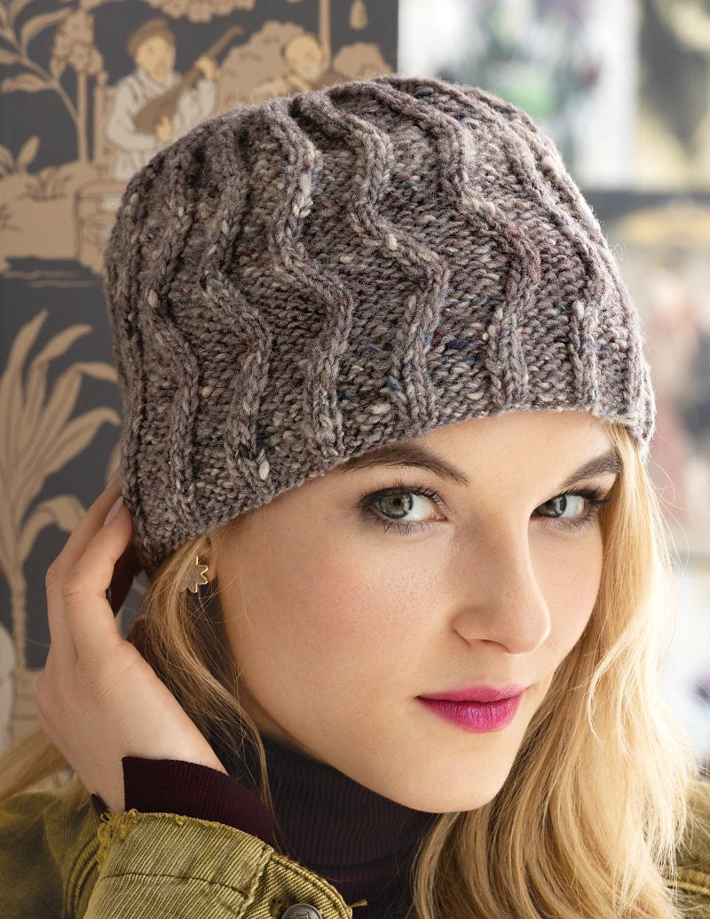 A Noro Tsuido Knitting Pattern - Zig Zag Cable Hat (PDF)