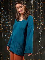 Berroco Renew Zira V-Neck Tunic Pattern Available at Little Knits