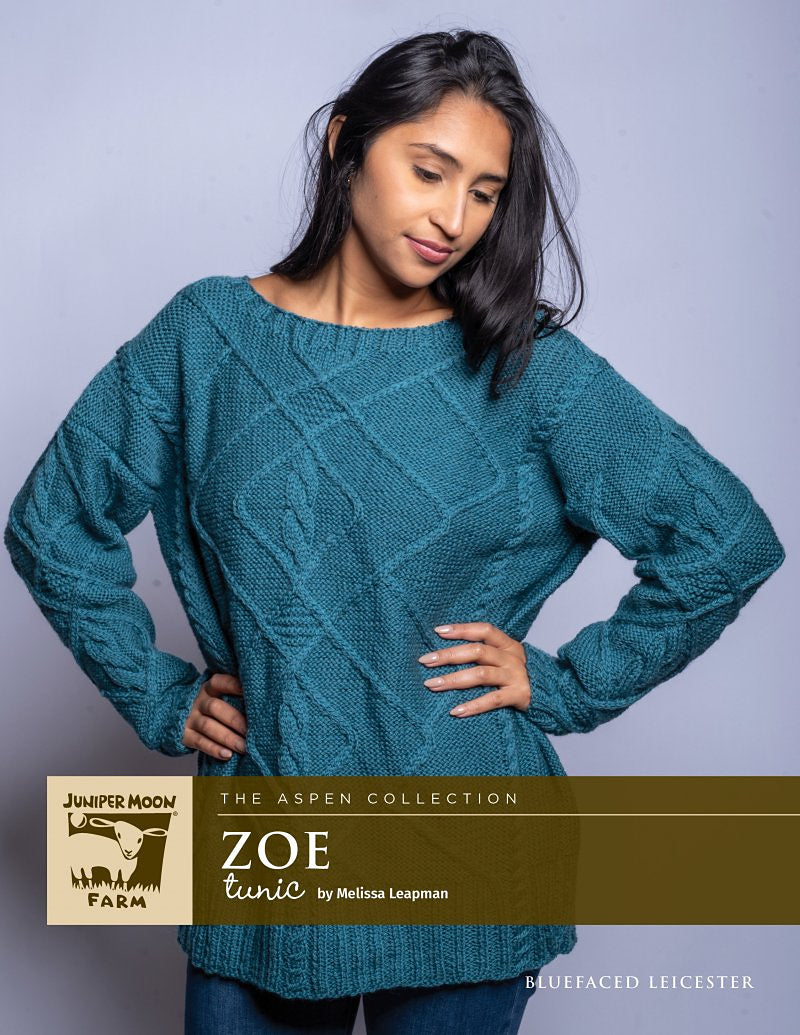 A Juniper Moon Bluefaced Leicester Pattern - Zoe Tunic (PDF)