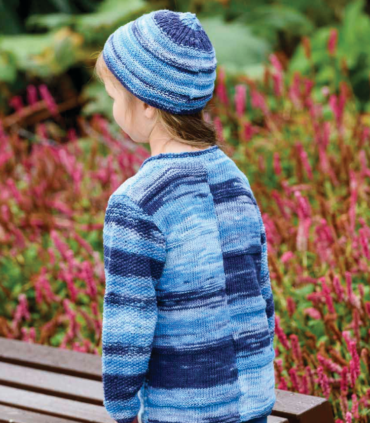 A Juniper Moon Farm Zooey Stripes Pattern - Zola kids sweater and hat (PDF)