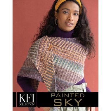 !A Knitting Fever Painted Sky Pattern - Aurora Wrap (PDF)