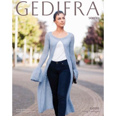 A Gedifra Soffio Pattern - Long Cardigan G0195 (PDF) - FREE WITH PURCHASES, ONE FREE ITEM PER PURCHASE/PERSON PLEASE.