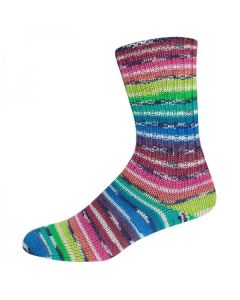 Supersocke 4-ply Sunset Style 346 - Bold Rainbow (Color #2897) on sale at little knits