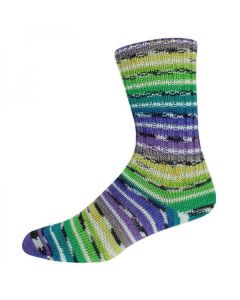 Supersocke 4-ply Sunset Style 346 - Blue Green Rainbow (Color #2899)