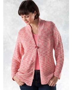 A Trendsetter Infinity Pattern - Pleated Front Shawl Collared Cardigan (5400H) PDF