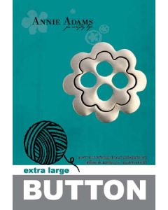 Annie Adams Extra Large Pewter Blossom Button