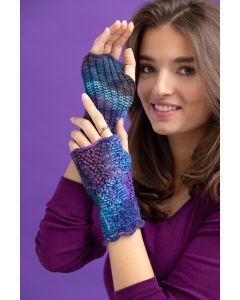 A Knitting Fever Painted Desert Pattern - Arched Fingerless Mittens (PDF)