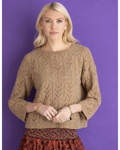 A Elsebeth Lavold Knitting Pattern - Beech Leaf Pullover (PDF) on sale at little knits
