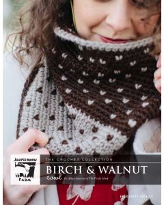 A Juniper Moon Farm Herriot Great Crochet Pattern - Budding Birch & Walnut Cowl