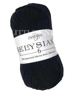 Cascade Elysian 6 - Pirate Black (Color 03) - FULL BAG SALE (5 Skeins) on sale at Little Knits