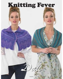 A Knitting Fever Painted Desert Pattern - Dali Collared Cape & Shawl (PDF)