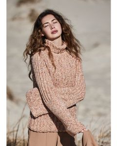 A Lana Grossa Cool Merino Print Pattern - Ribbed Pullover with Flared Cuff (PDF)