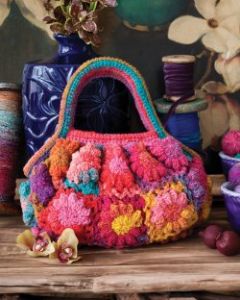 Noro Flower Blossom Purse crochet pattern on sale at Little Knits