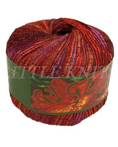 Knitting Fever Giglio - Silky Red w/ Gold Undertones & Jewel Pinks (Color #33) - 10 SKEIN BAG