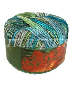 Knitting Fever Giglio - Gorgeous Aqua Blues & Greens w/ Occasional Silver (Color #37) - FULL BAG SALE (5 Skeins)