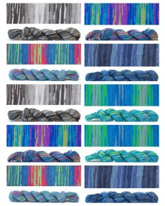 !!Hikoo CoBaSi Multi & Tonal 10 Skein MYSTERY BAG - 4/2/2/2 Color Split, Colors Selected by Little Knits
