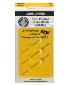 John James Twin Pointed Quick Stitch Needles - Size #22