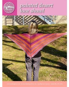 A Knitting Fever Painted Desert Pattern - Lace Shawl - FREE LINK IN DESCRIPTION