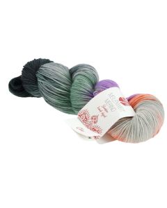 Lana Grossa Meilenweit Merino Shadow Hand-Dyed Limited Edition - Char (Color #618) - 100 GRAMS