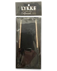 LYKKE Driftwood 24 Inch Circular Wooden Needle - US 11 (8mm)