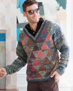 Man's Raglan Pullover knitting pattern on sale at Little Knits
