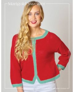 A Elsebeth Lavold Knitting Pattern - Marigold Sweater (PDF) on sale at little knits