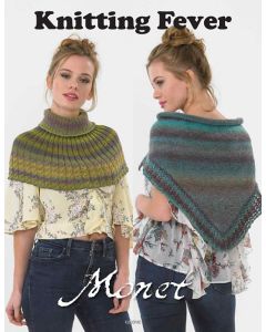 A Knitting Fever Painted Desert Pattern - Monet Shoulder Cover & Triangular Shawl (PDF)