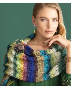 A Noro Tsubame Pattern - Peacock Wrap knitting pattern on sale at Little Knits