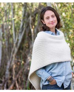 A Churchmouse Yarns and Teas Pattern - Twice Reversible Ribbed Poncho (PDF)