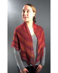 A Knitting Fever Painted Desert Pattern - Tree & Feather Shawl - FREE DOWNLOAD LINK IN DESCRIPTION