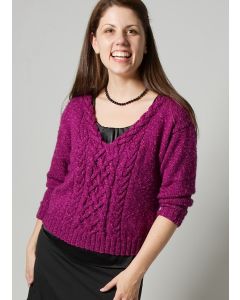 A HiKoo Pattern - Urban Silk Cabled V Sweater - FREE LINK IN DESCRIPTION, NO NEED TO ADD TO CART